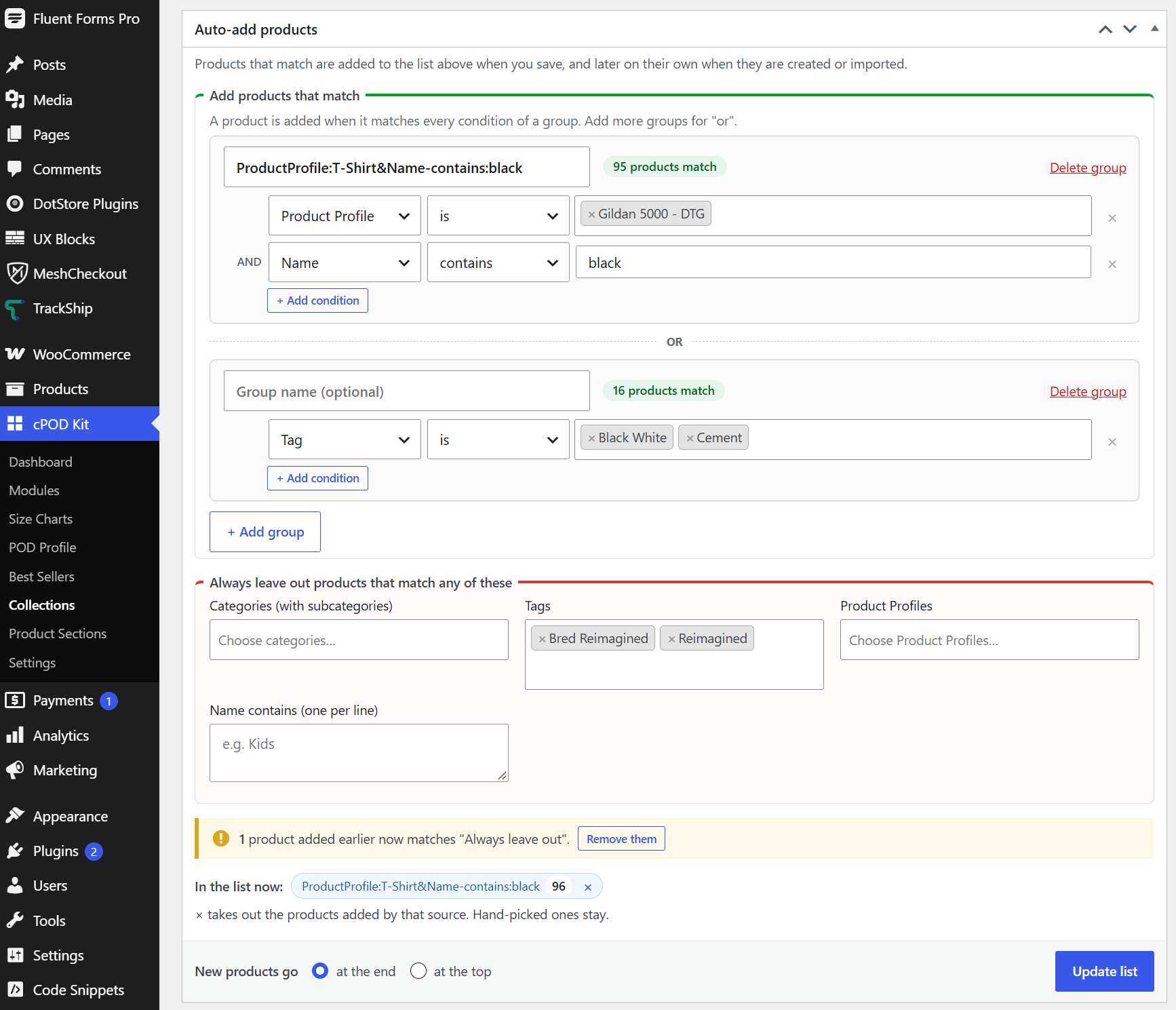Collections screenshot